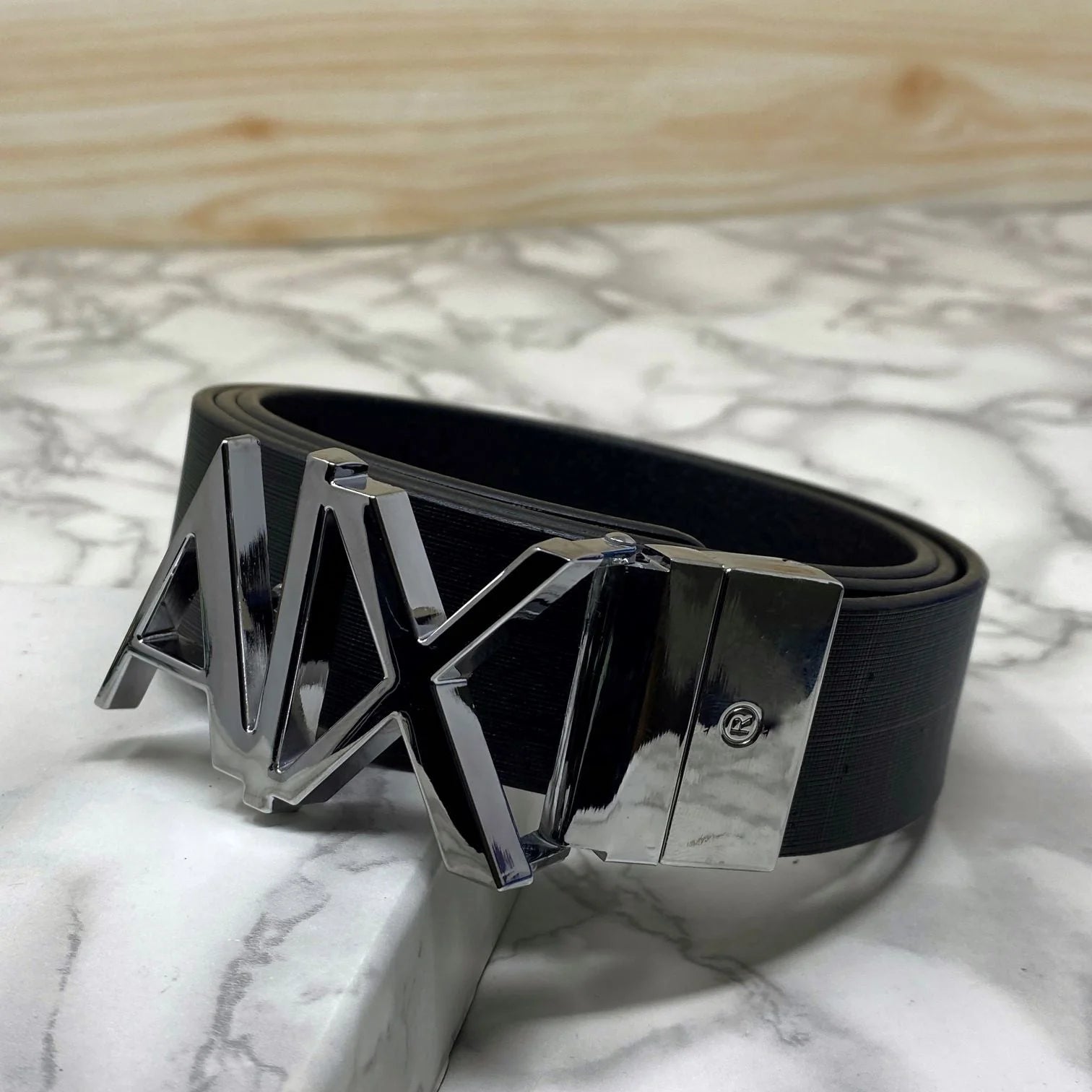 AX Logo Belt – Black