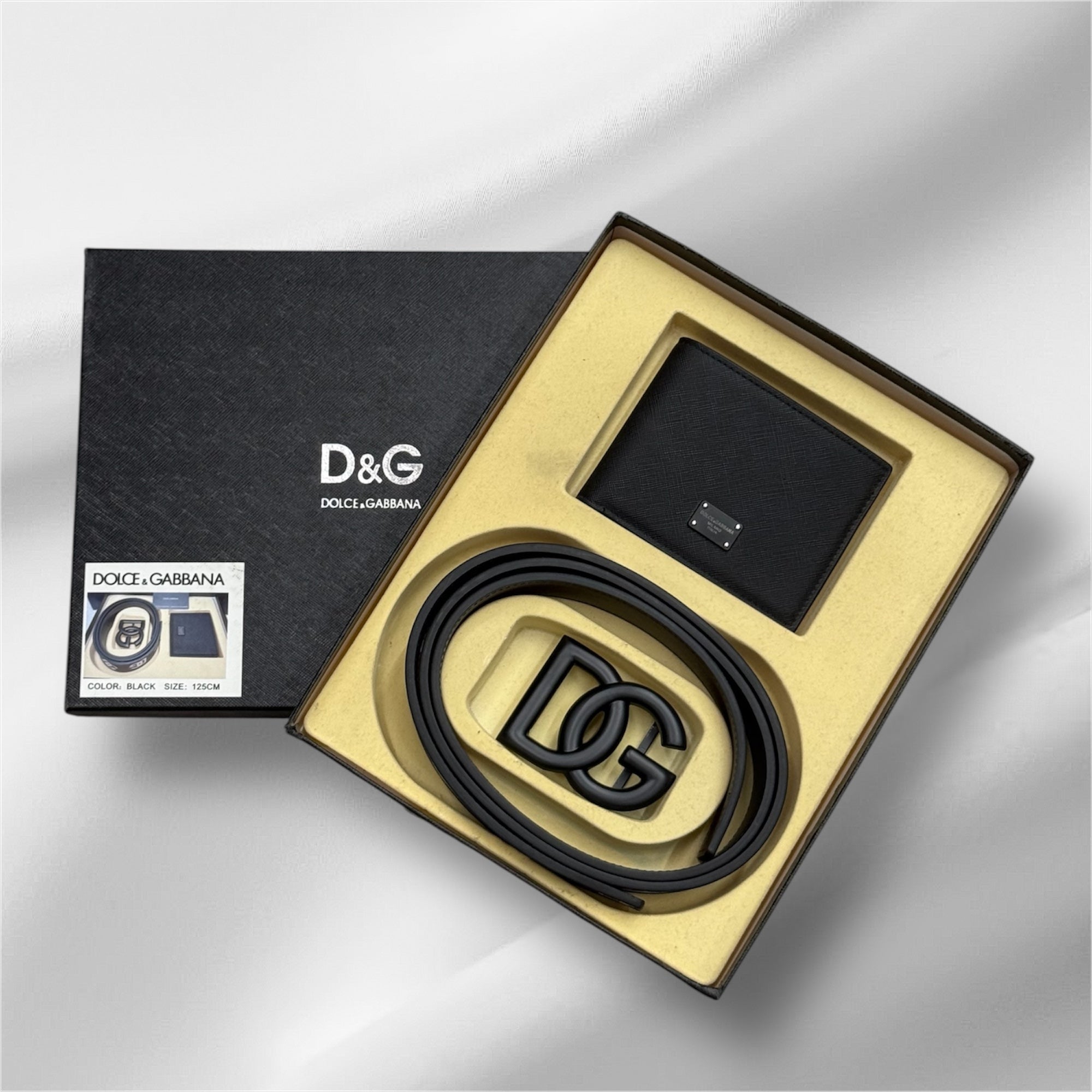 D&G Leather Belt & Wallet (2 in 1)