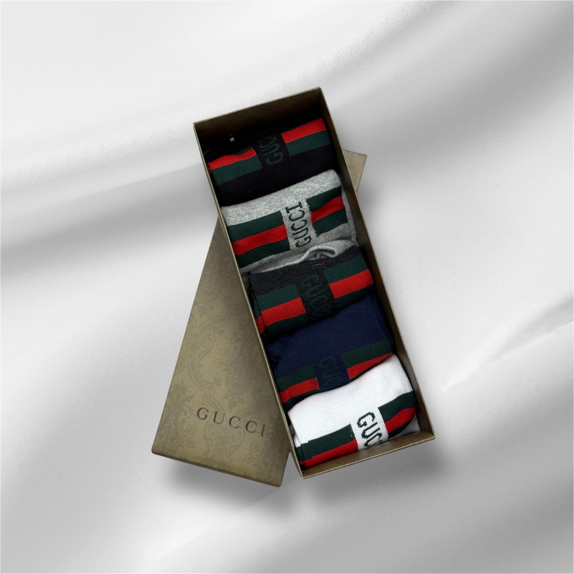 Gucci-Inspired Premium Sock Set – 5 Pairs