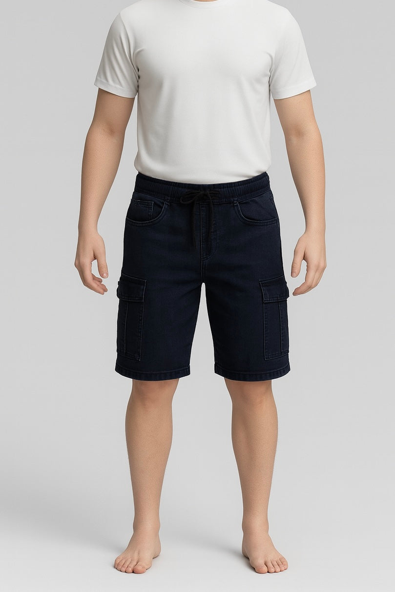 Men's Relaxed Fit Denim Cargo Shorts