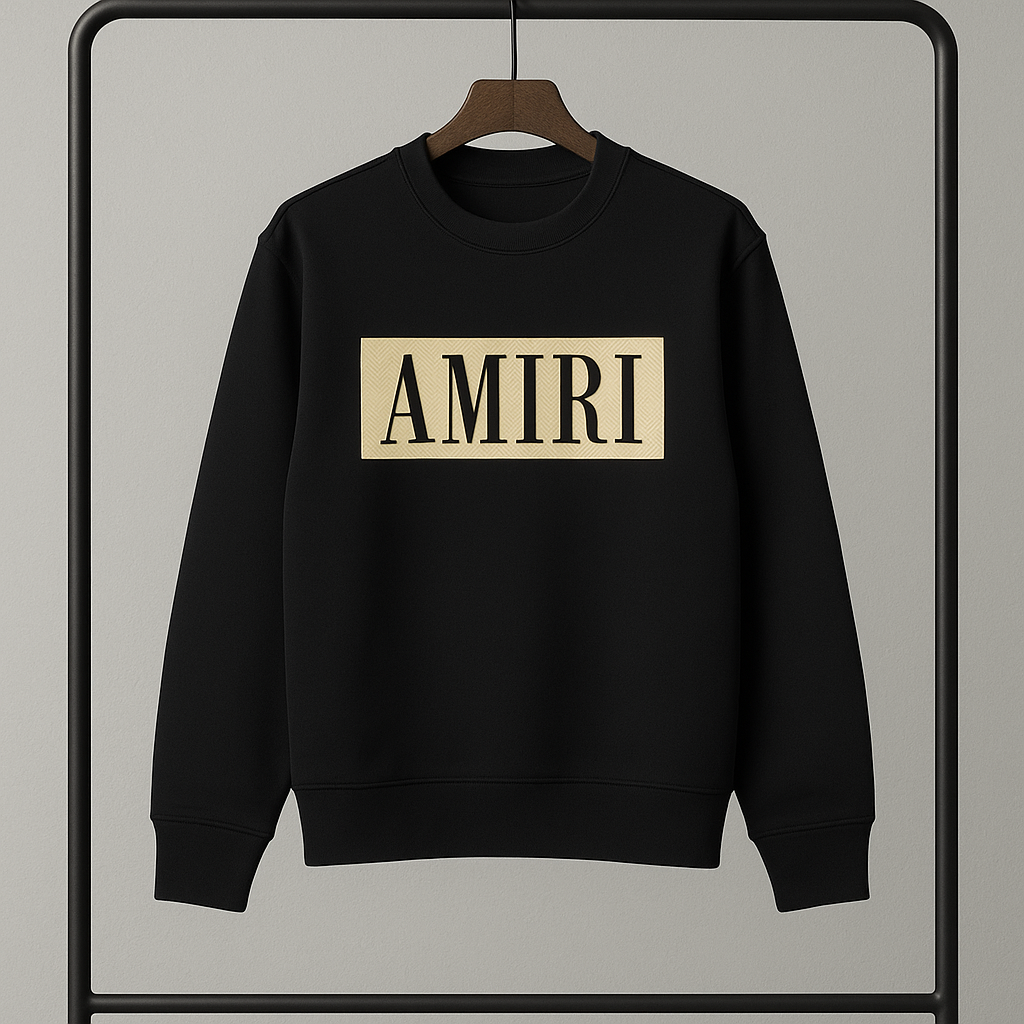 AMIRI Box Logo Crewneck Sweatshirt