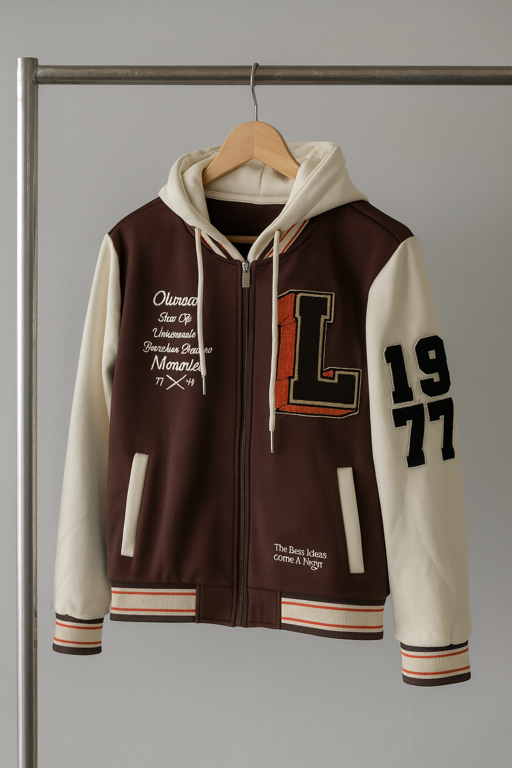 Varsity Zip-Up Hoodie