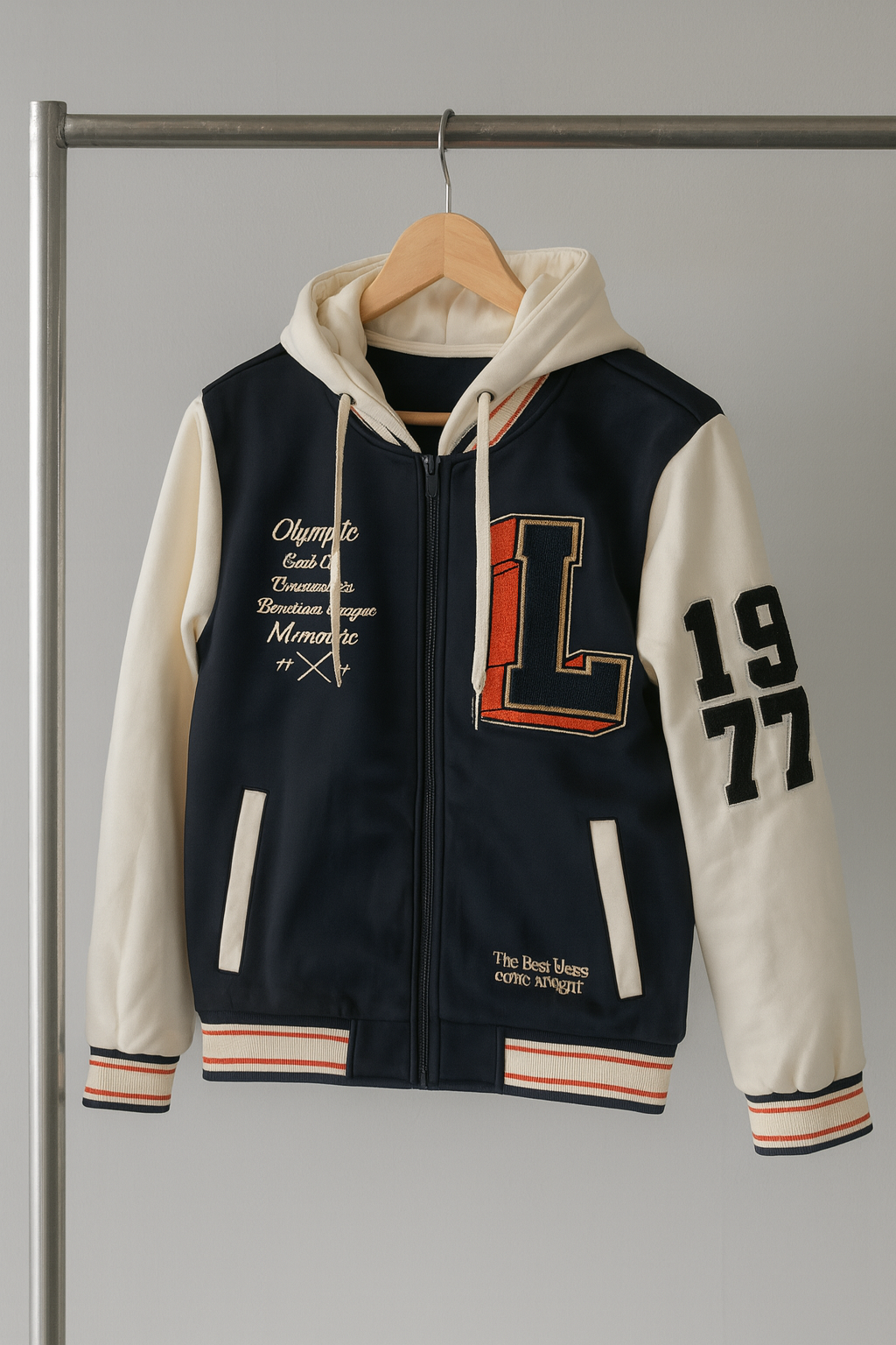 Varsity Zip-Up Hoodie