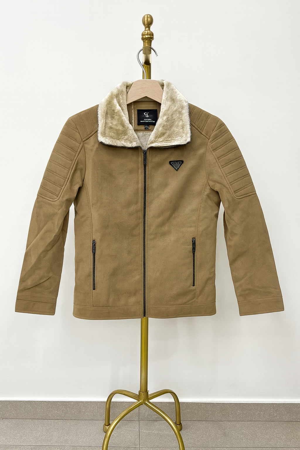 Men’s Faux Shearling Collar Jacket