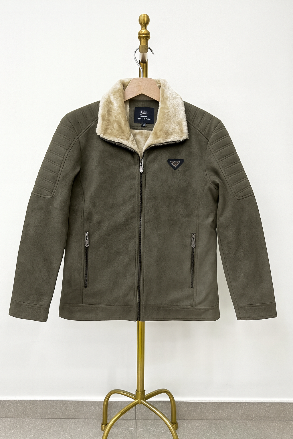 Men’s Faux Shearling Collar Jacket