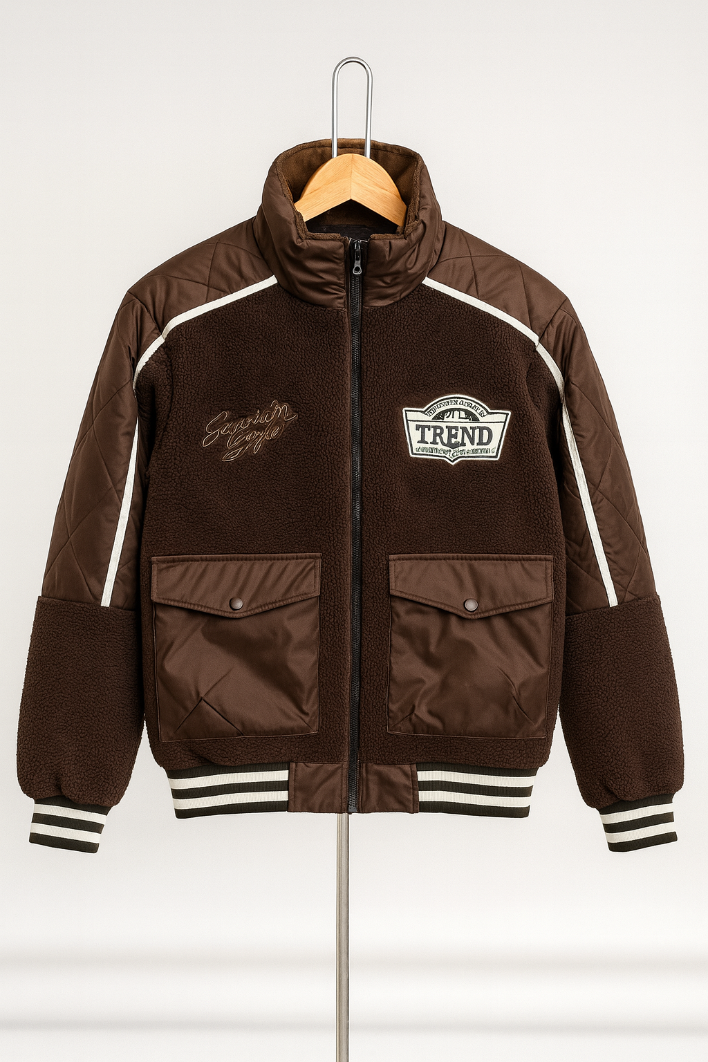 Black Varsity Bomber Jacket – Streetwear Trend Edition