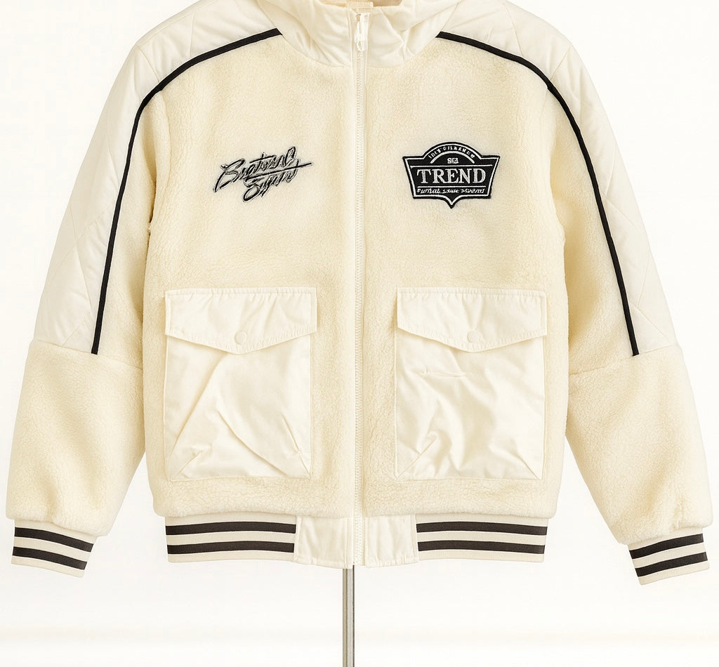 Black Varsity Bomber Jacket – Streetwear Trend Edition